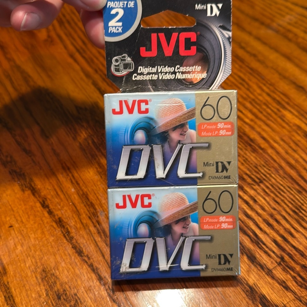 JVC Digital Video  Cassette 
DVC Mini DV DVM60ME. 2 pack